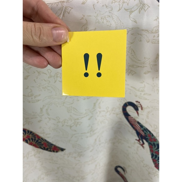 Roller Rabbit Poncho Cover Up 100% Silk Peacock Print Tassels Beige Teal - Picture 8 of 10